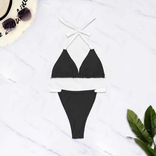 Damen Triangel-Bikini mit verstellbaren Trägern und elastischem Bund R&B