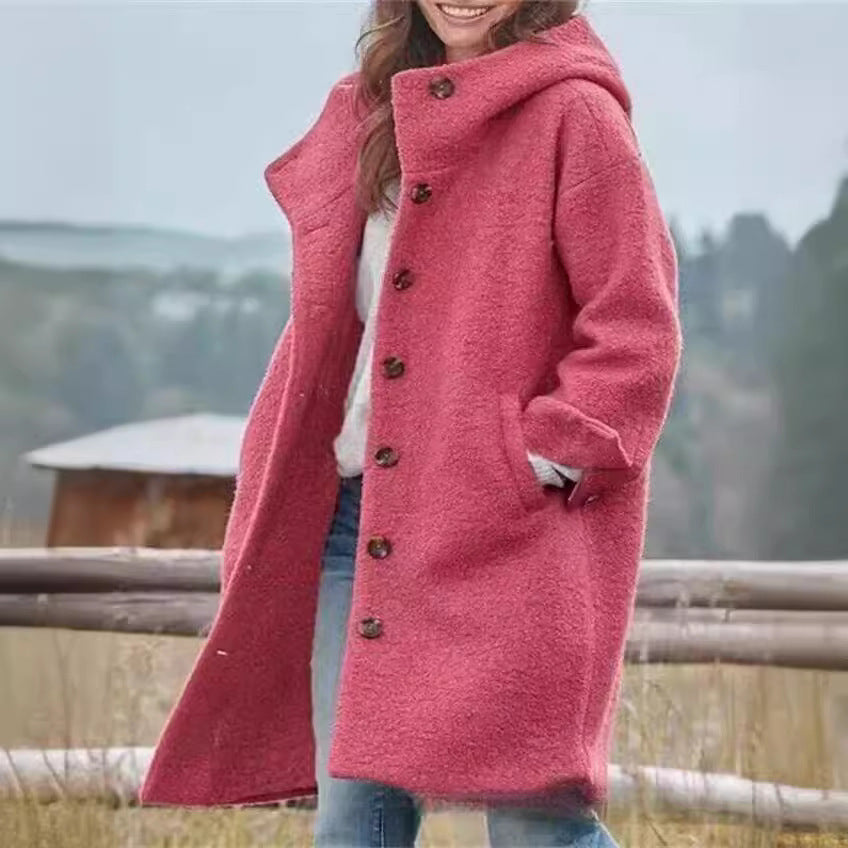 Damen Oversized Wollmantel R&B