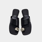 Damen modische Zehentrenner-Sandalen mit elegantem Dekorationsdetail R&B