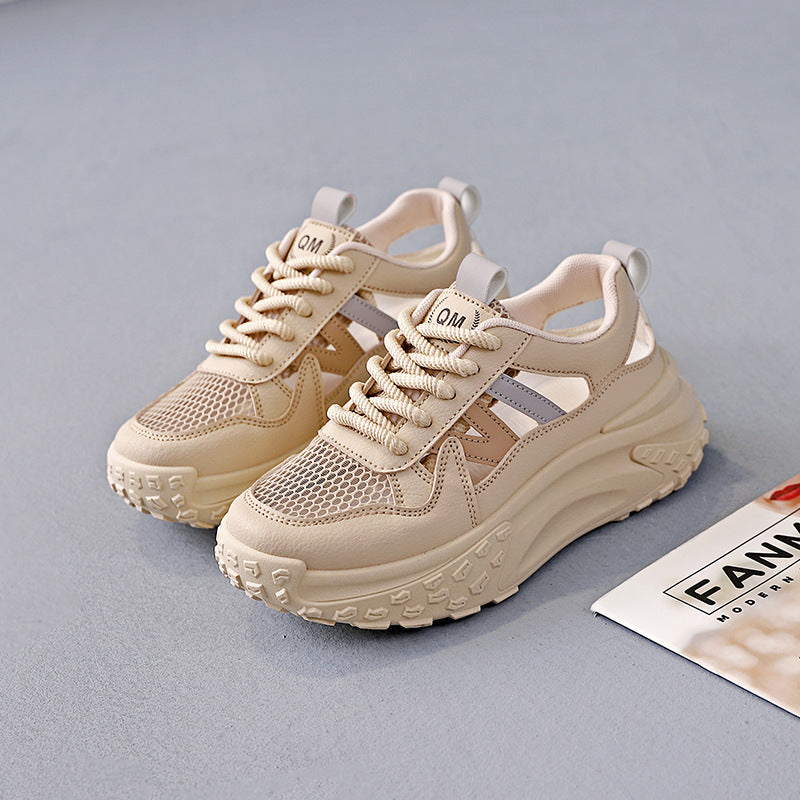 Damen Sportliche Chunky Sneakers mit atmungsaktivem Obermaterial und rutschfester Sohle R&B