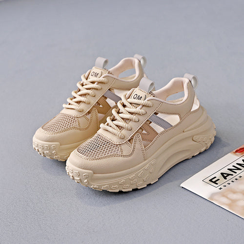 Damen Sportliche Chunky Sneakers mit atmungsaktivem Obermaterial und rutschfester Sohle R&B