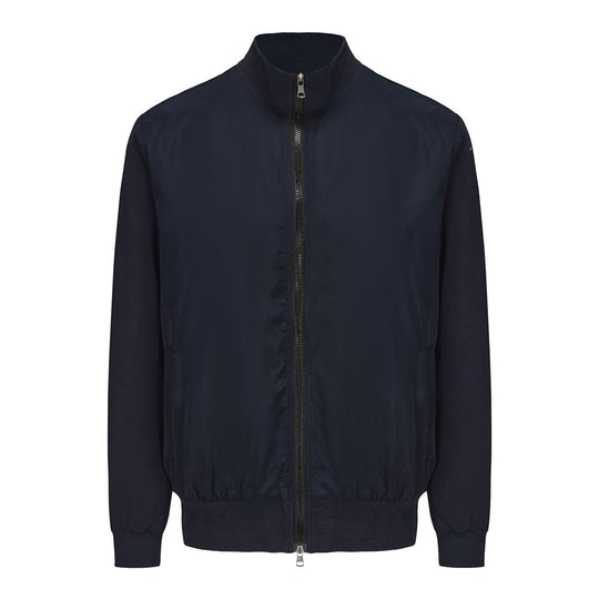 Herren sportliche Übergangsjacke mit modernem Stehkragen und elastischen Bündchen R&B