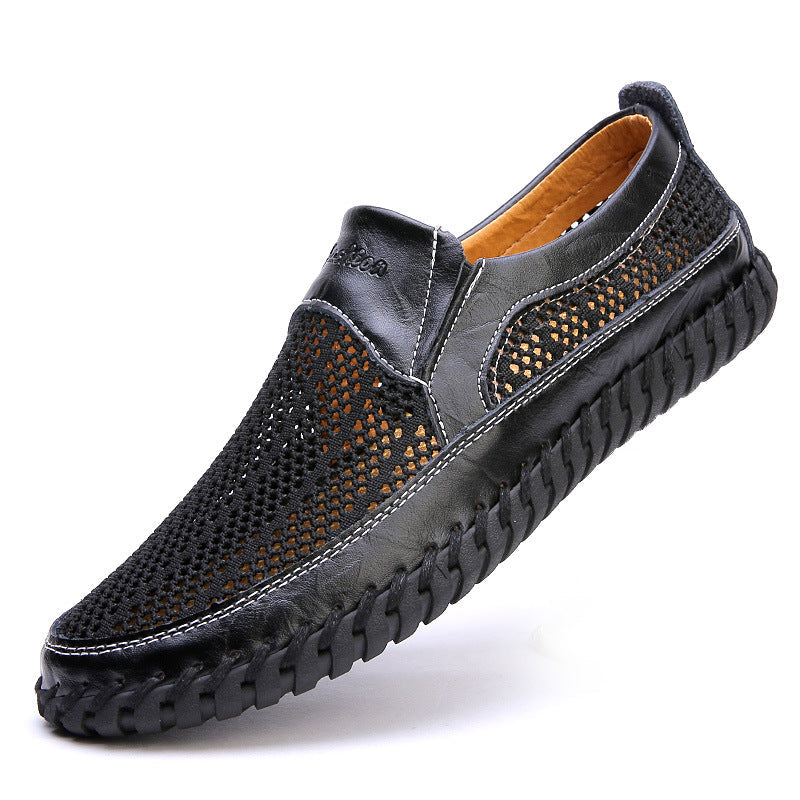 Damen Atmungsaktive Slipper aus weichem Leder mit flexiblem SohlenDesign