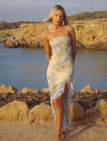 Damen Sommerliches Strandkleid mit elegantem seitlichem Schlitz R&B