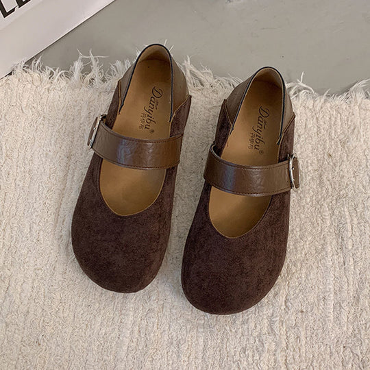 Damen Mary-Jane Schuhe mit modischem Leoprint und komfortablem Riemen R&B