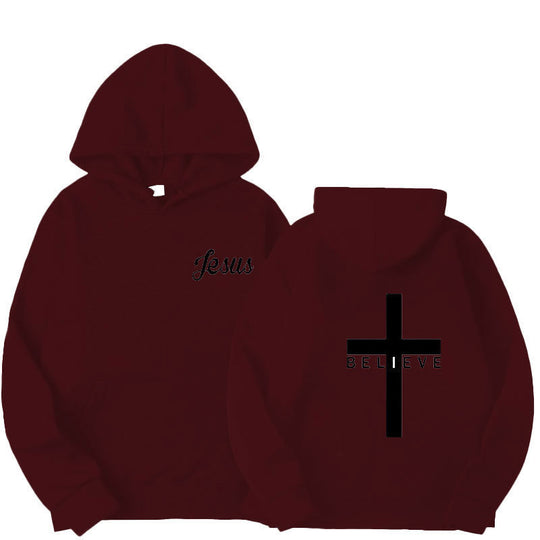 Damen Kapuzenpullover mit motivierendem Glaubensdesign und bequemer Passform R&B