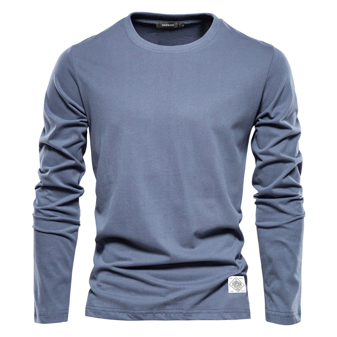 Herren Langarm T-Shirt mit hochwertigem Baumwollmix und modernem Fit R&B