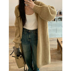 Damen Kuscheliger Strickcardigan mit lässigem Schnitt und weitem Kragen R&B