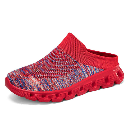 Unisex nan leichter Reiseschlupf-Mule mit gelochter Luftkammer-Sohle und sockenähnlichem Strickschaft R&B
