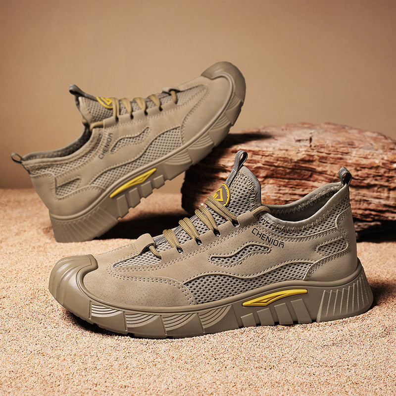 Damen Sportliche Sneakers mit luftiger Oberflächenstruktur und strapazierfähigem Sohlenprofil R&B