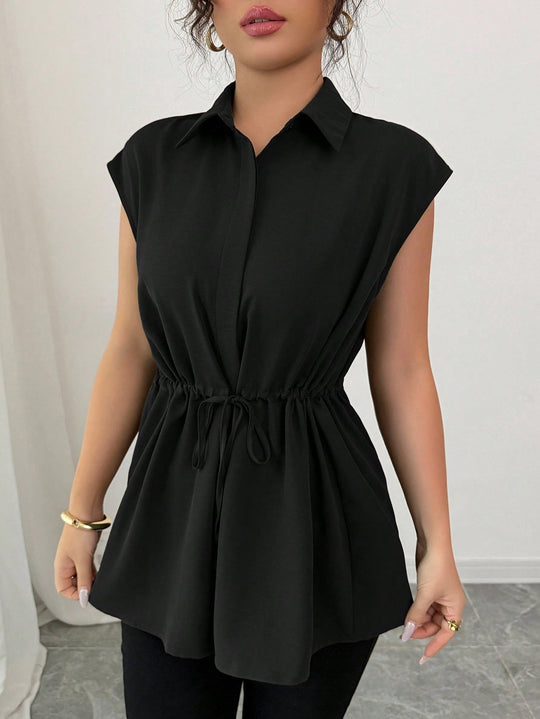 Damen lässige Bluse mit tailliertem Schnitt R&B