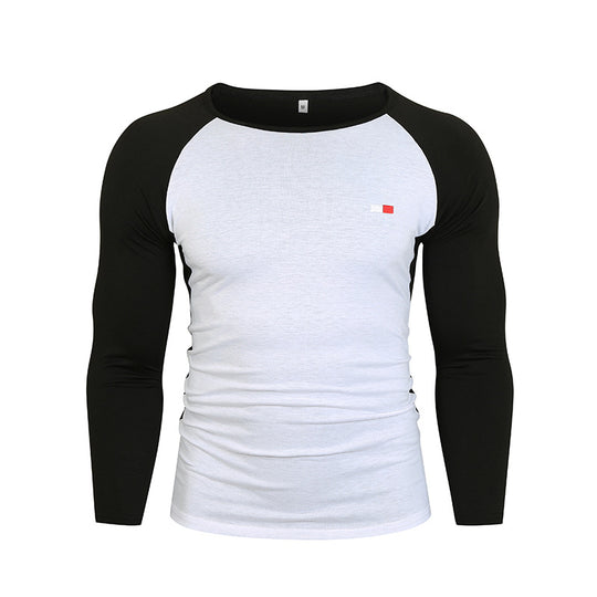 Herren Langarm-T-Shirt mit Raglanärmeln und hochwertiger Baumwolle R&B