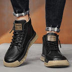 Damen Modische High-Top Sneakers mit robustem Obermaterial und seitlichem Reißverschluss R&B
