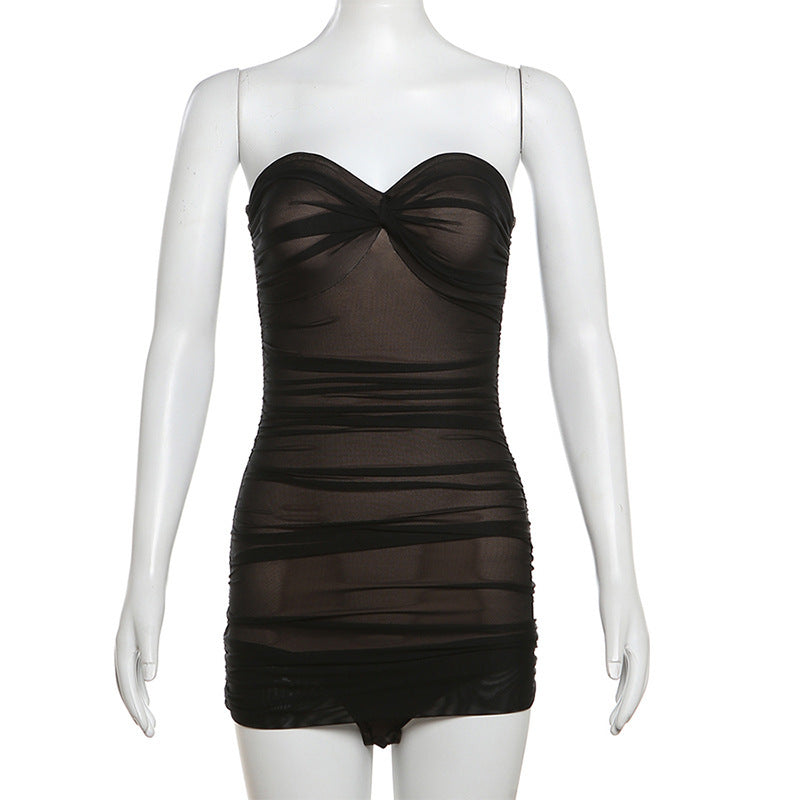 Damen Bandeau Badeanzug mit raffinierten Drapierungen R&B