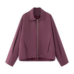 Damen modische Übergangsjacke mit edlem Stehkragen R&B