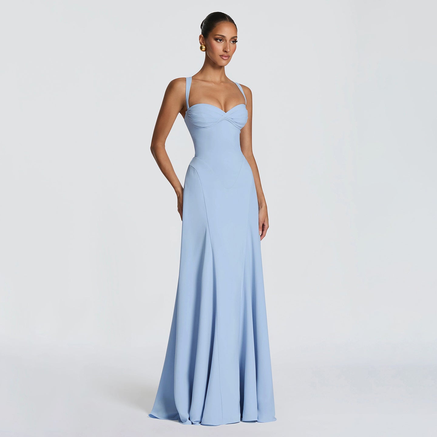 Damen Elegantes Abendkleid mit tailliertem Schnitt und verstellbaren Trägern R&B