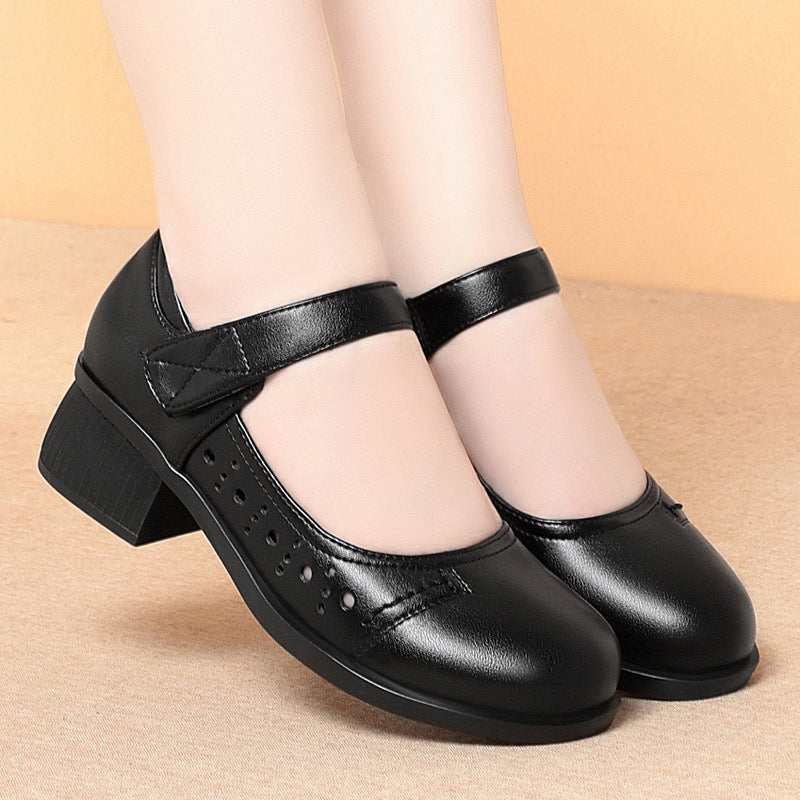 Damen Mary Jane Schuhe mit bequemer Sohle und verstellbarem Riemen R&B