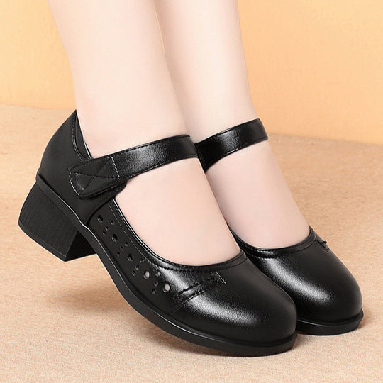 Damen Mary Jane Schuhe mit bequemer Sohle und verstellbarem Riemen R&B