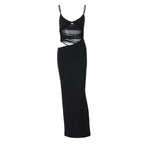 Damen Figurnahes Kleid mit transparenter Einsätze R&B