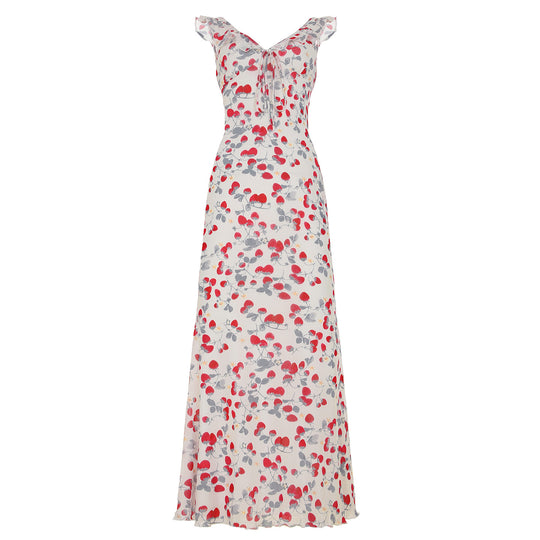 Damen Strandkleid mit verstellbarem Halterneck und floralem Muster R&B