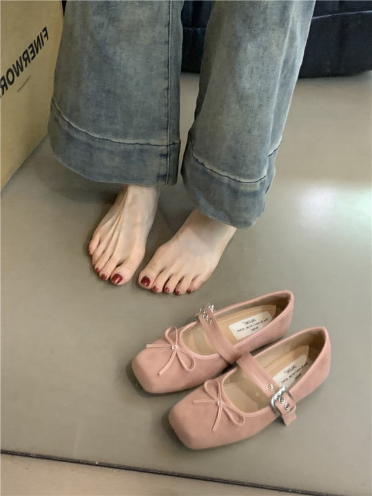 Damen Ballerinas mit modischem Schnallen-Detail und bequemem Fußbett R&B
