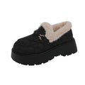 Damen Gemütliche Slipper mit warmem Futter und modischem Plateau-Heel R&B