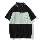 Herren Poloshirt mit modernem Schriftzug und praktischem Brusttaschen