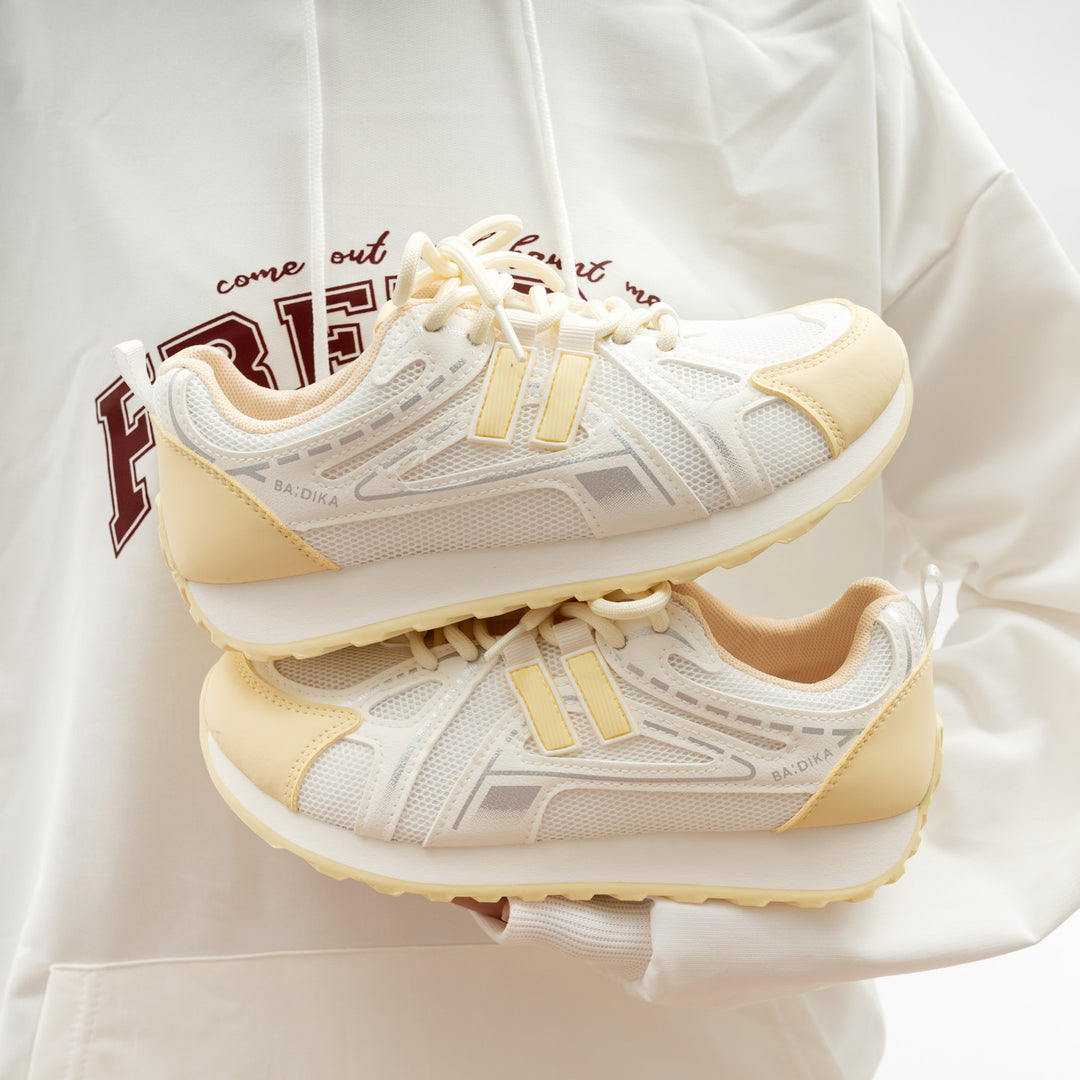 Damen Trendige Sneakers mit atmungsaktiver Mesh-Oberfläche und rutschfester Sohle R&B