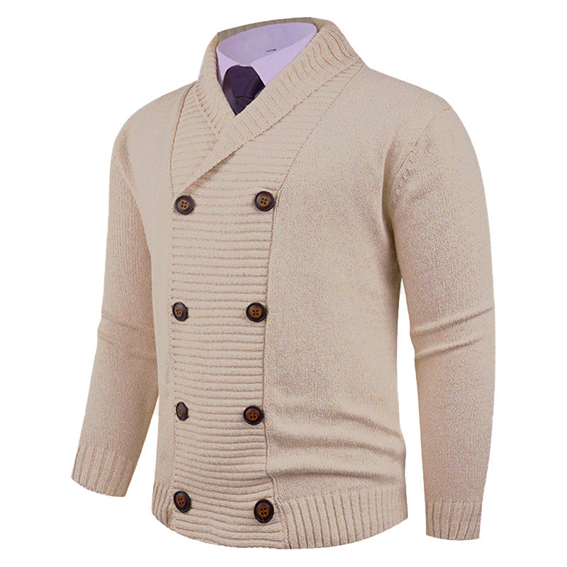 Herren Strickjacke mit doppelter Knopfleiste und feiner Struktur R&B