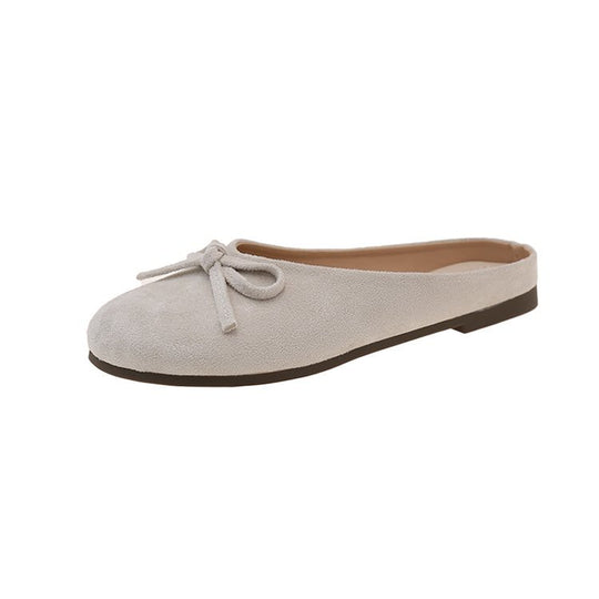 Damen elegante Mules mit dekorativem Schleifenakzent R&B