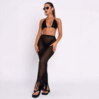Damen gehäkelter Bikini und Röhrenhose Set R&B