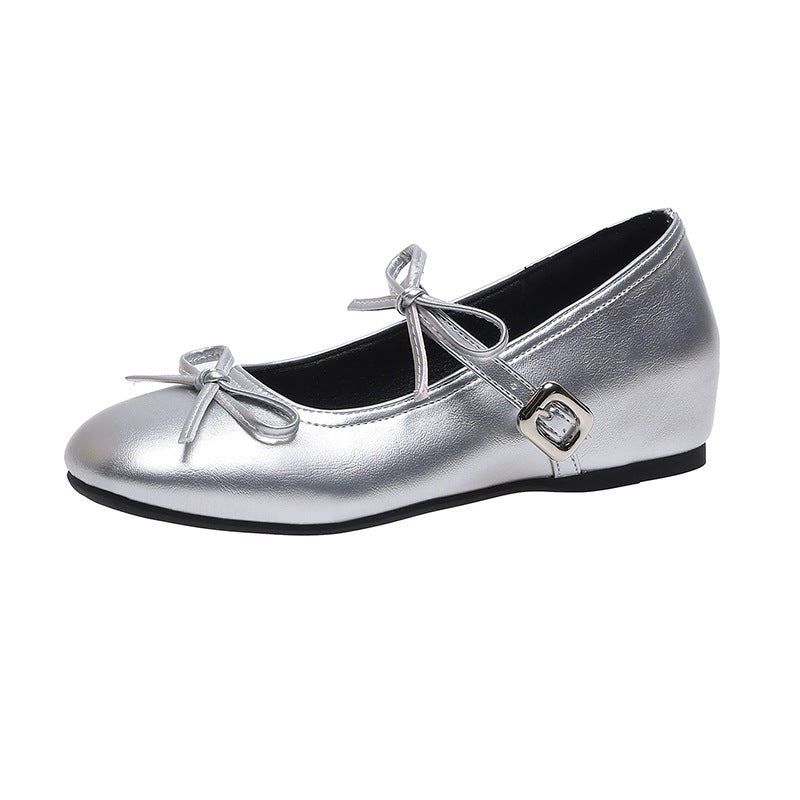Damen Elegante Ballerinas mit modischem Riemen und Punkte-Design R&B