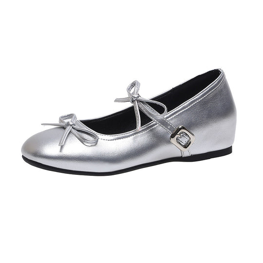 Damen Elegante Ballerinas mit modischem Riemen und Punkte-Design R&B