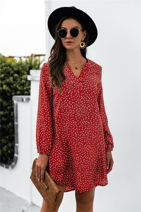 Damen Polka-Dots Kleid R&B