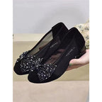 Damen Komfortable Ballerinas mit funkelndem Strassbesatz R&B