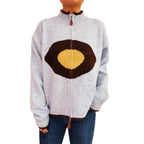 Damen kuscheliger Pullover mit auffälligem Design R&B