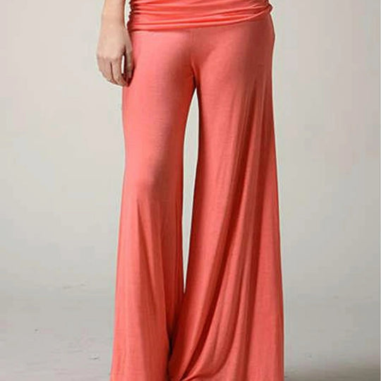 Damen weite Jersey-Hose mit hohem Bund R&B
