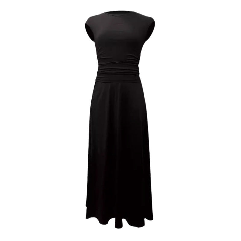 Damen Elegantes Maxikleid mit tailliertem Oberteil und fließendem Rock R&B
