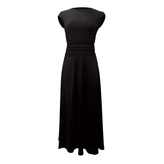 Damen Elegantes Maxikleid mit tailliertem Oberteil und fließendem Rock R&B