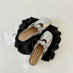 Damen elegante Slipper mit glänzender Applikation R&B