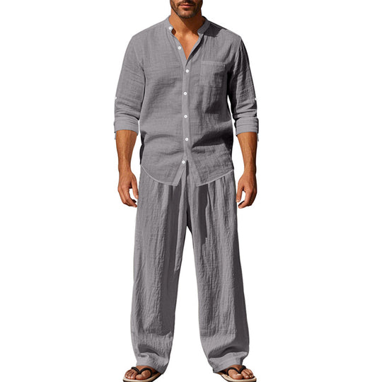 Herren luftiges Hemd- und Hosen-Set R&B