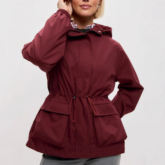 Damen lässige wasserdichte Jacke mit verstellbarem Bund R&B
