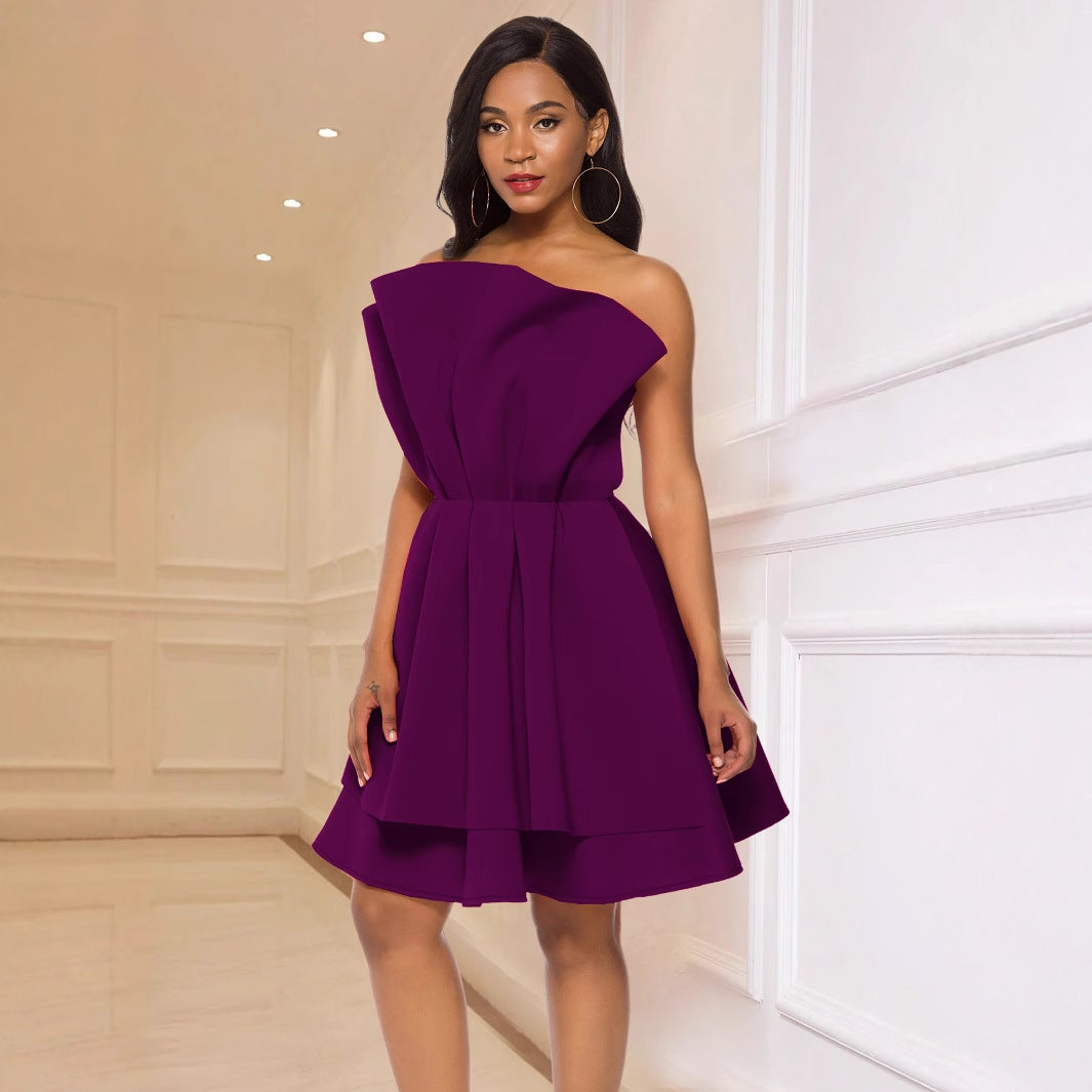 Damen Glamouröses Cocktailkleid mit voluminösen Rüschen R&B