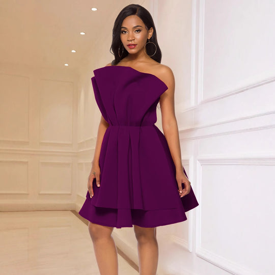 Damen Glamouröses Cocktailkleid mit voluminösen Rüschen R&B