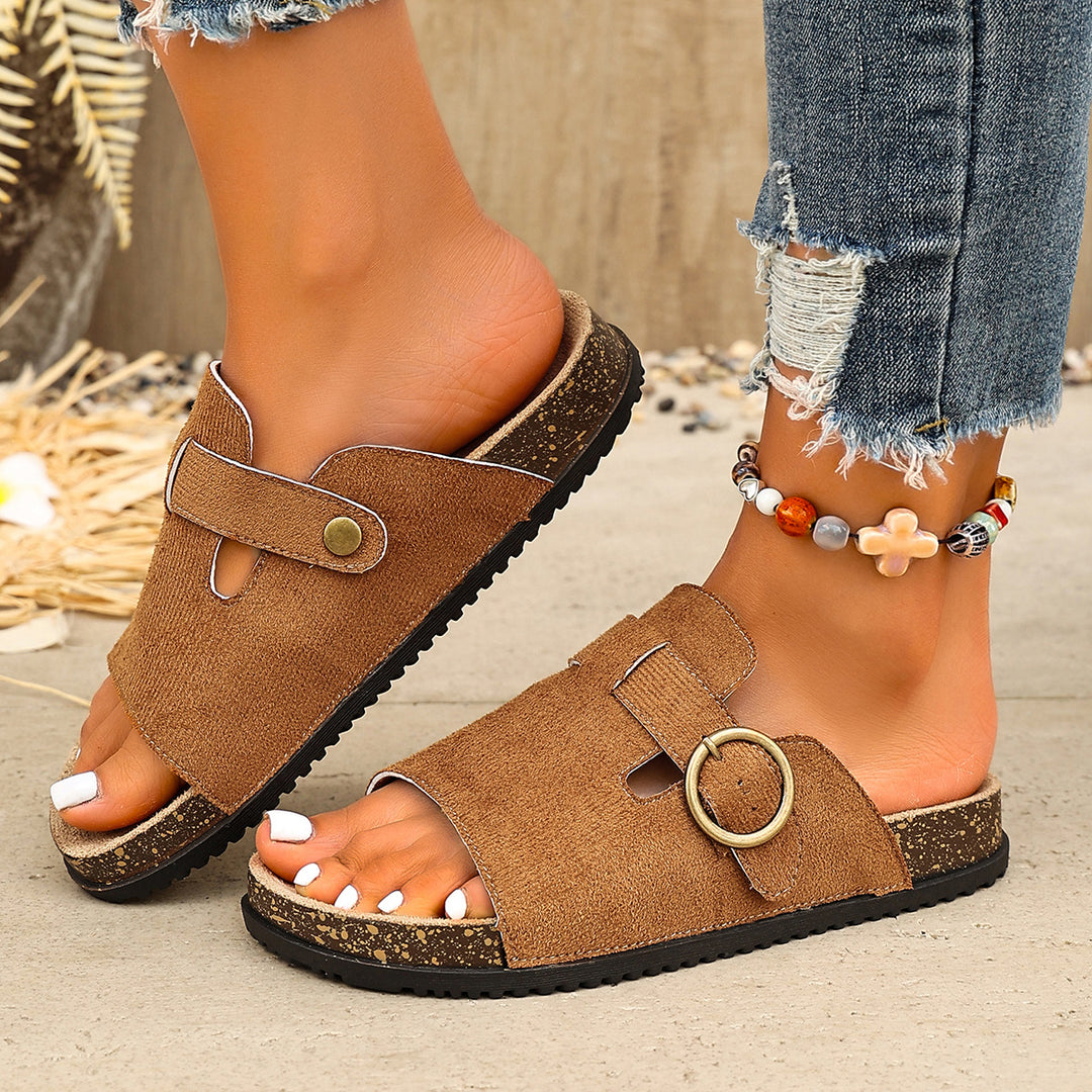 Damen Clogs mit verstellbarem Schnallenverschluss und atmungsaktivem Obermaterial R&B