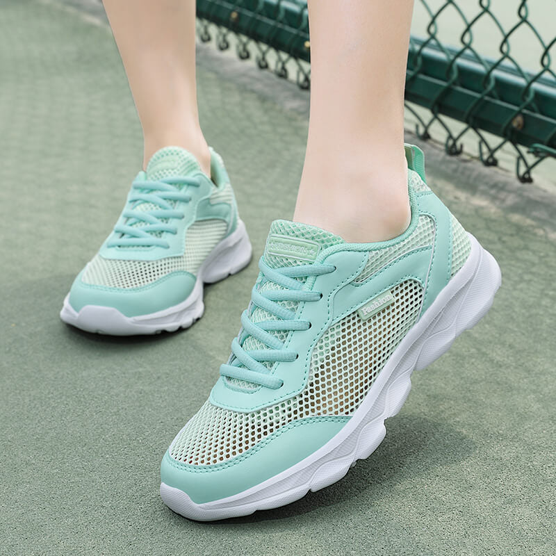 Damen Atmungsaktive Sneakers mit flexiblem Mesh-Obermaterial und Dämpfung R&B