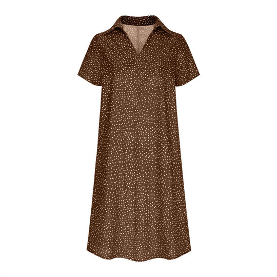 Damen Hemdkleid mit Polo-Kragen und leichtem, atmungsaktivem Stoff R&B