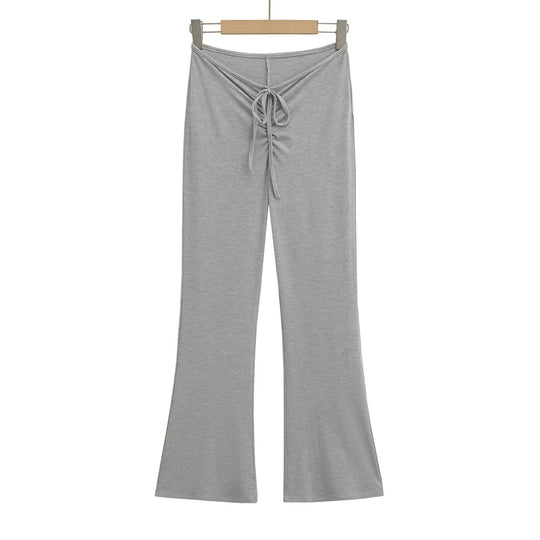 Damen Leggings mit verstellbarem Taillenzug und schickem Flared-Schnitt R&B