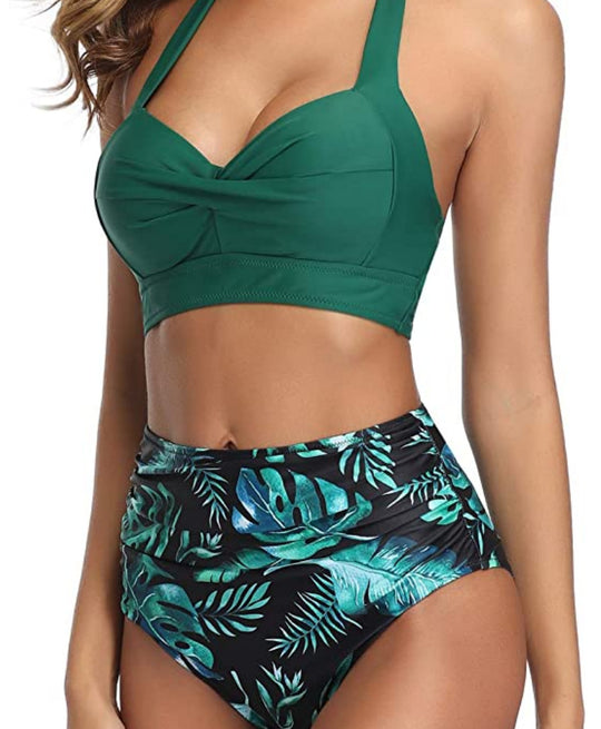Damen Modischer Bikini mit hochgeschnittenem Höschen R&B