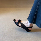 Damen Slingback-Sandalen mit modischem Knoten-Detail und komfortabler Fußbettgestaltung